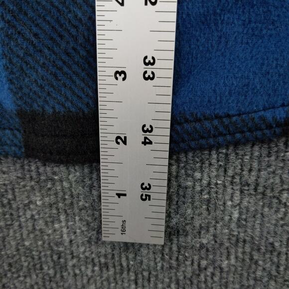 Wrangler Authentics Button Up Long Sleeve Shirt Size XLT Blue Plaid - Picture 4 of 10